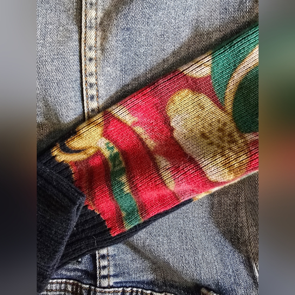 Desigual Multicolor Embellished Denim Jean Jacket - Picture 6 of 7